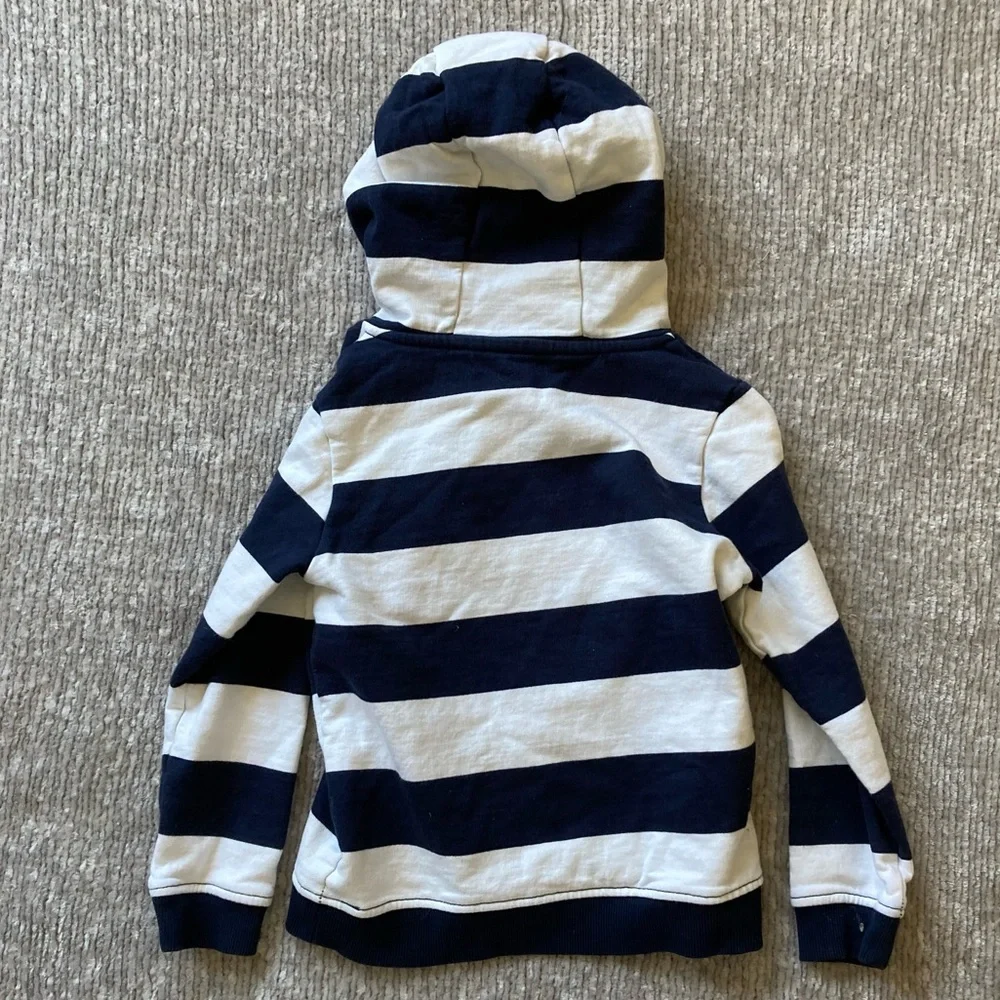 M & S Classic‎ Striped Hoodie 3-4 Years Zip-up Sweatshirt Coastal Unisex